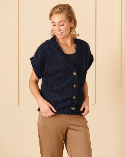 Vest - Scarlet Fluffy | Navy