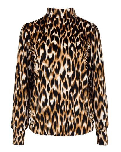 Top - Adina Faded leopard velours | Camel