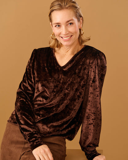 Top - Bella Velours | Bruin