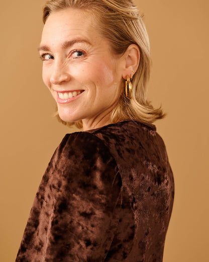 Top - Bella Velours | Bruin