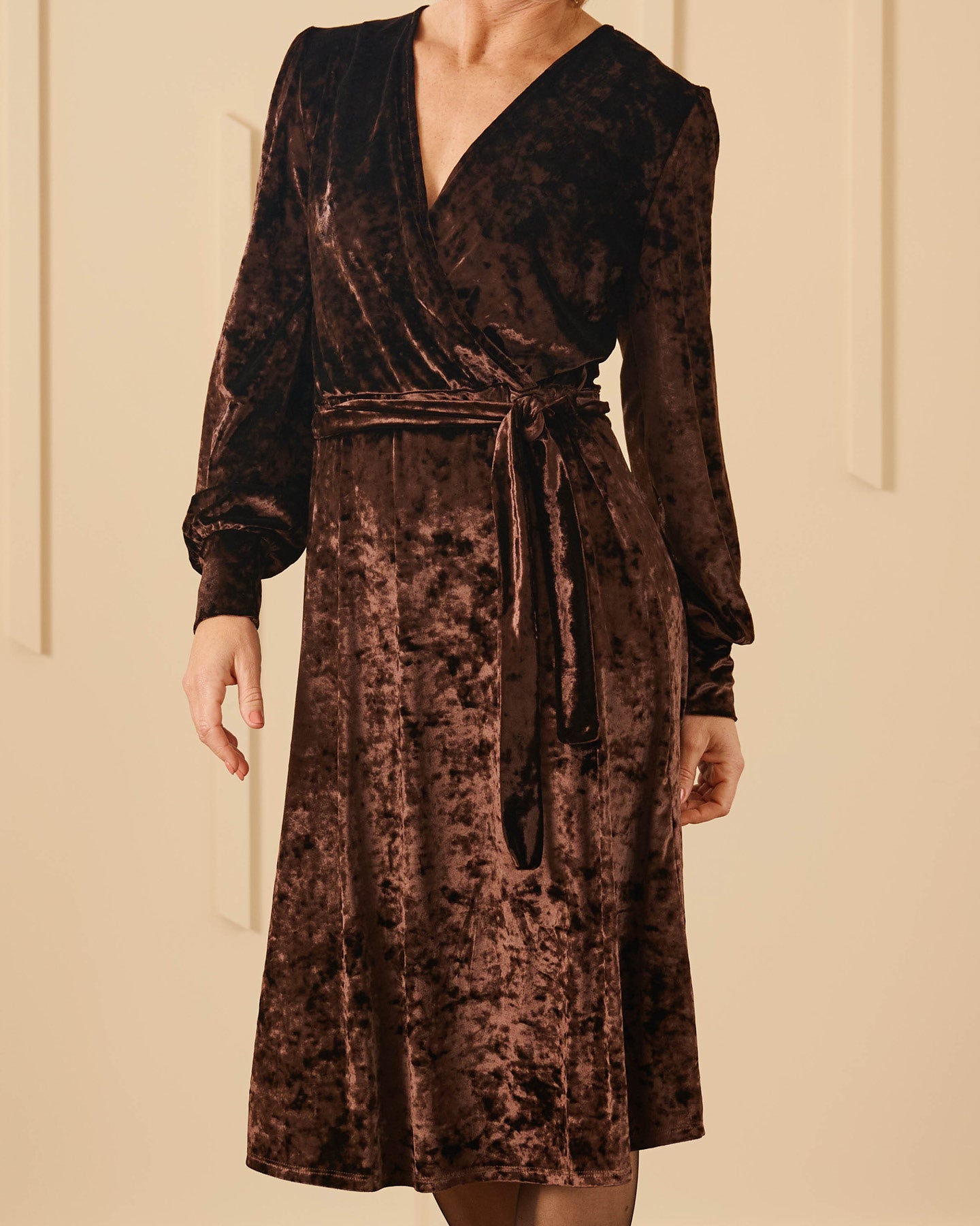 Jurk - Joyo Velours | Bruin