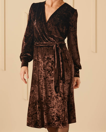 Jurk - Joyo Velours | Bruin