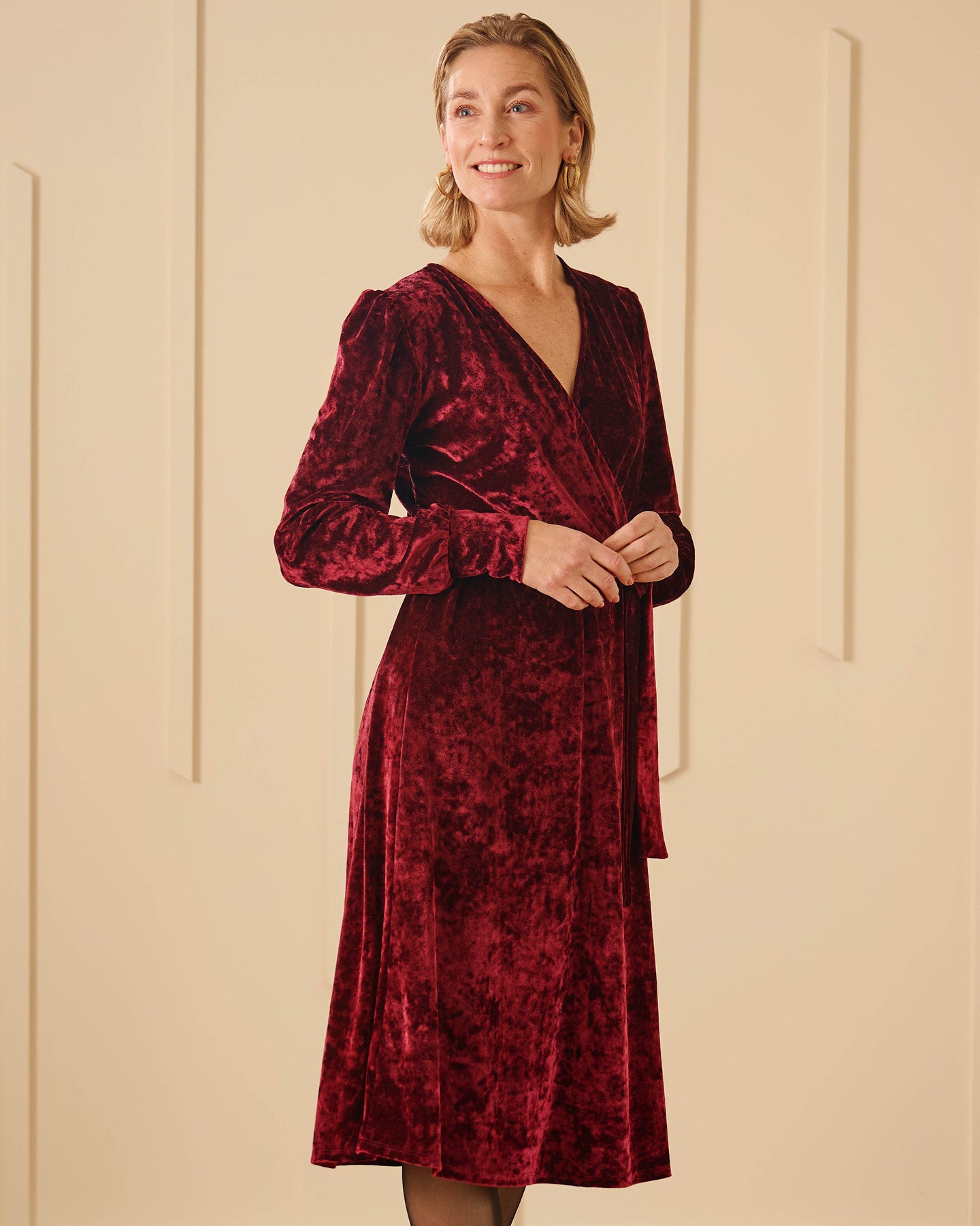 Jurk - Joyo Velours | Beaujolais