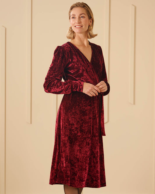 Jurk - Joyo Velours | Beaujolais