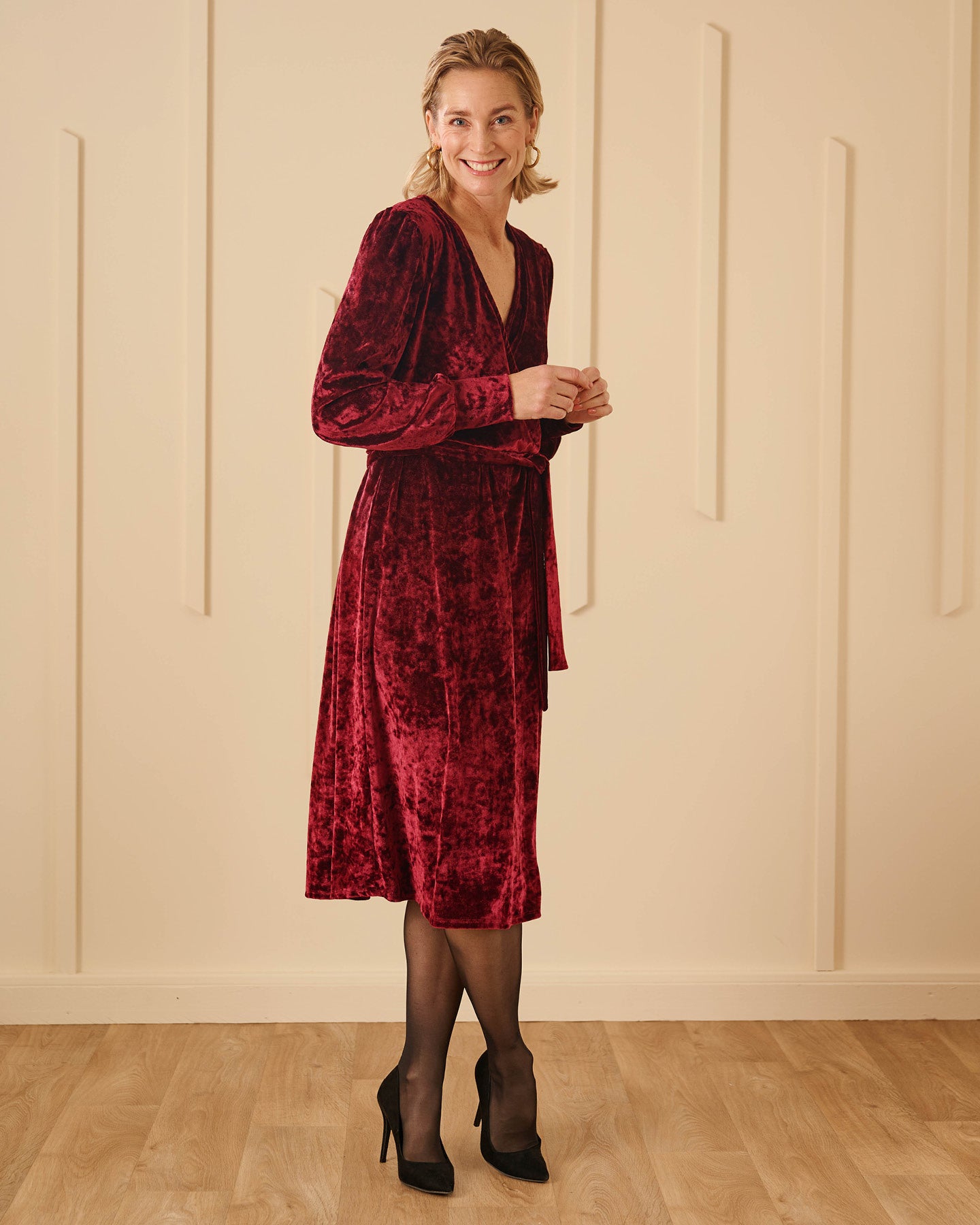Jurk - Joyo Velours | Beaujolais