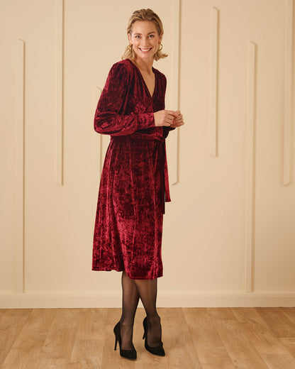 Jurk - Joyo Velours | Beaujolais