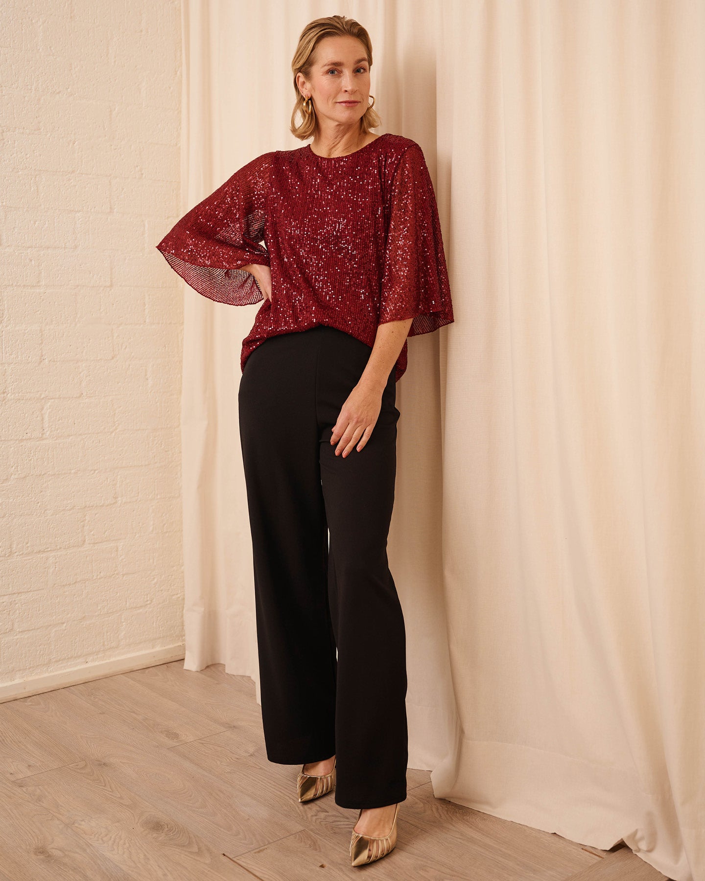 Top - Mariposa Pailletten | Beaujolais