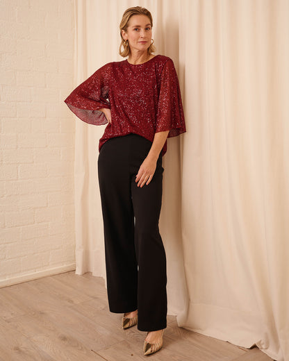 Top - Mariposa Pailletten | Beaujolais