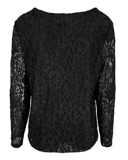 Top - Mona Kant | Zwart Tops & Blouses