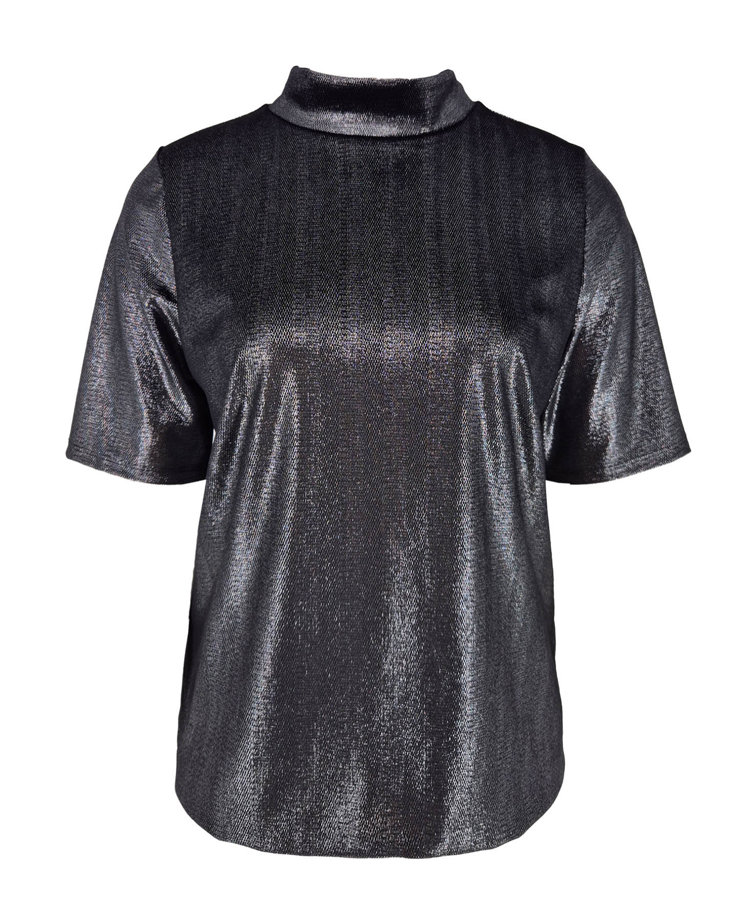 Top - Adina Velours lurex | Zwart