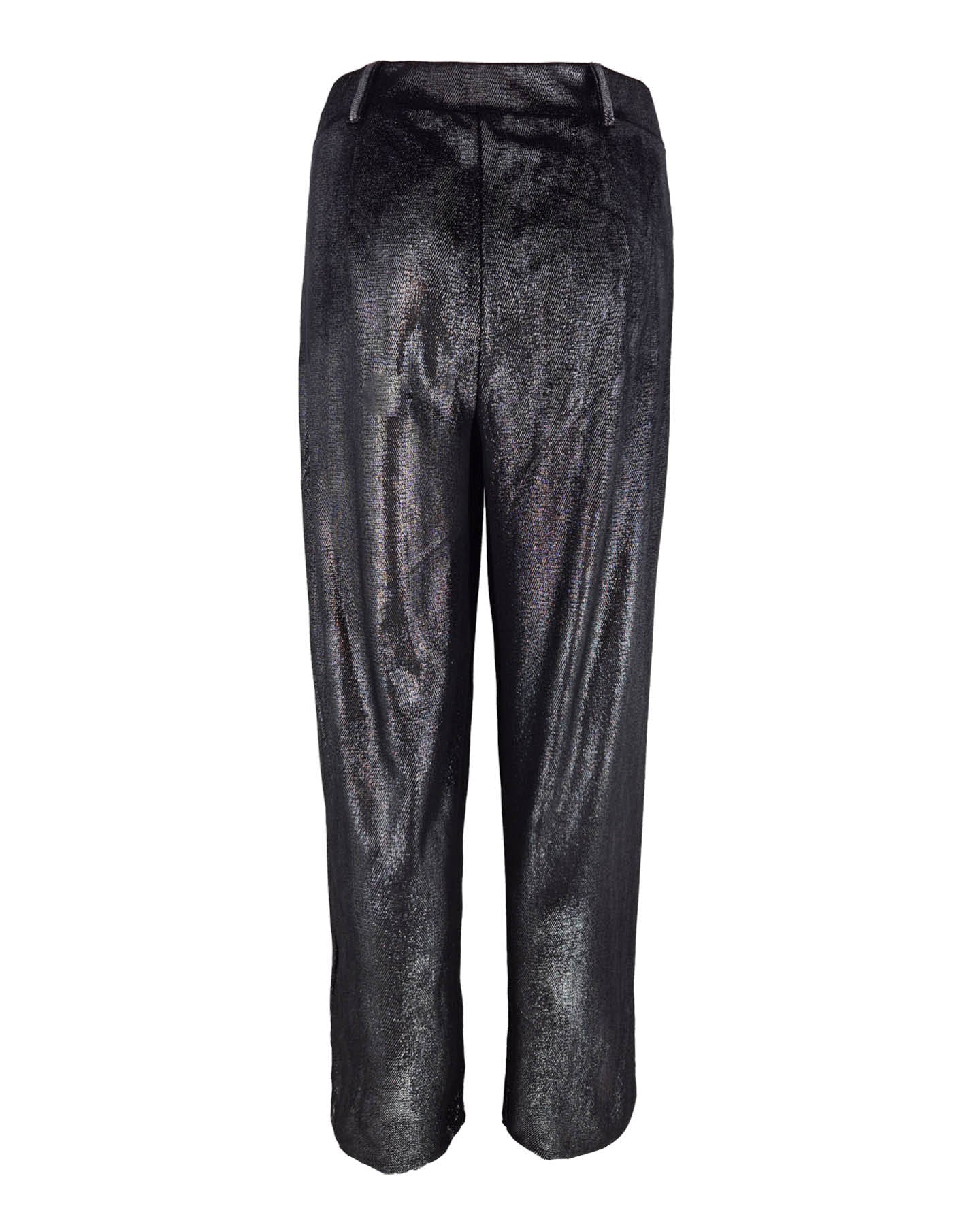 Broek - Bentha Velours lurex | Zwart