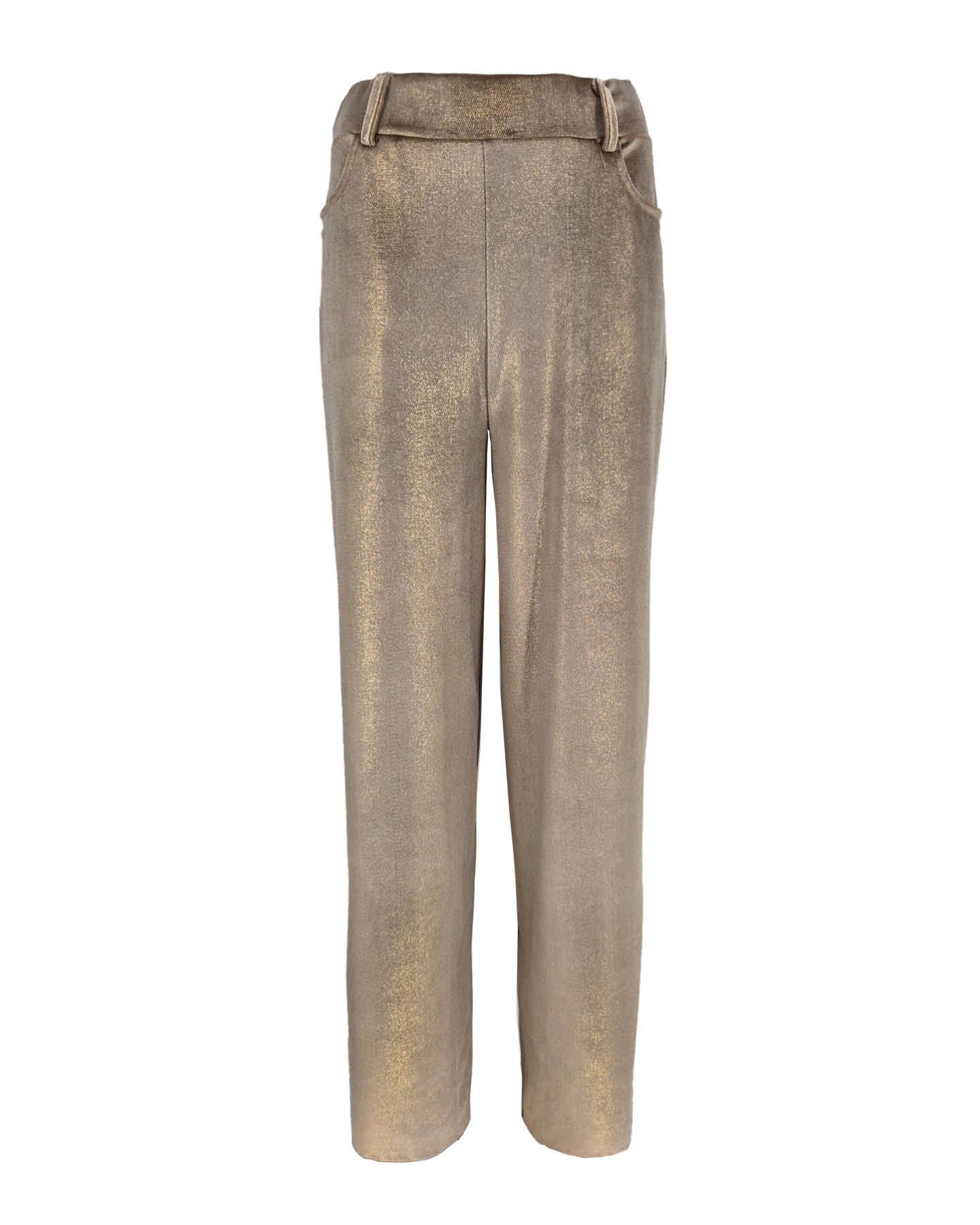 Broek - Bentha Velours lurex | Champagne