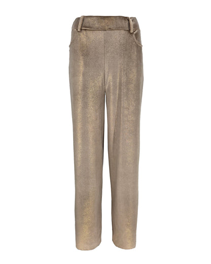 Broek - Bentha Velours lurex | Champagne