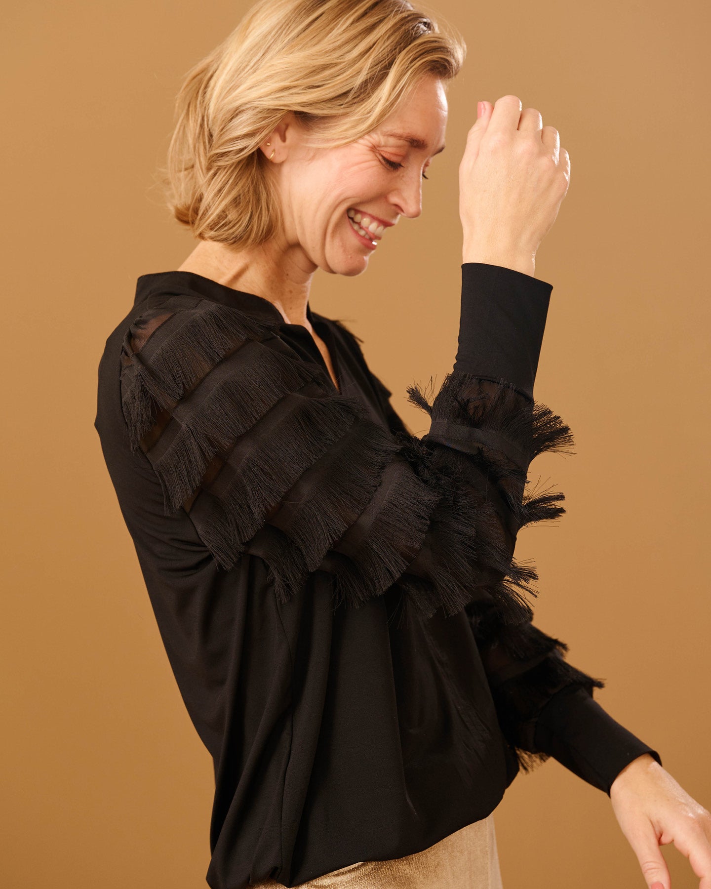 Top - Floortje Charleston | Zwart