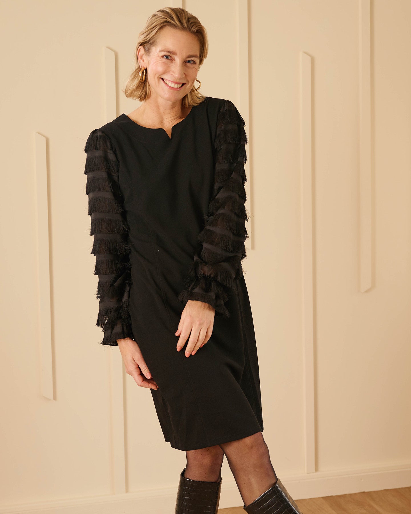 Jurk - Fiona Charleston | Zwart