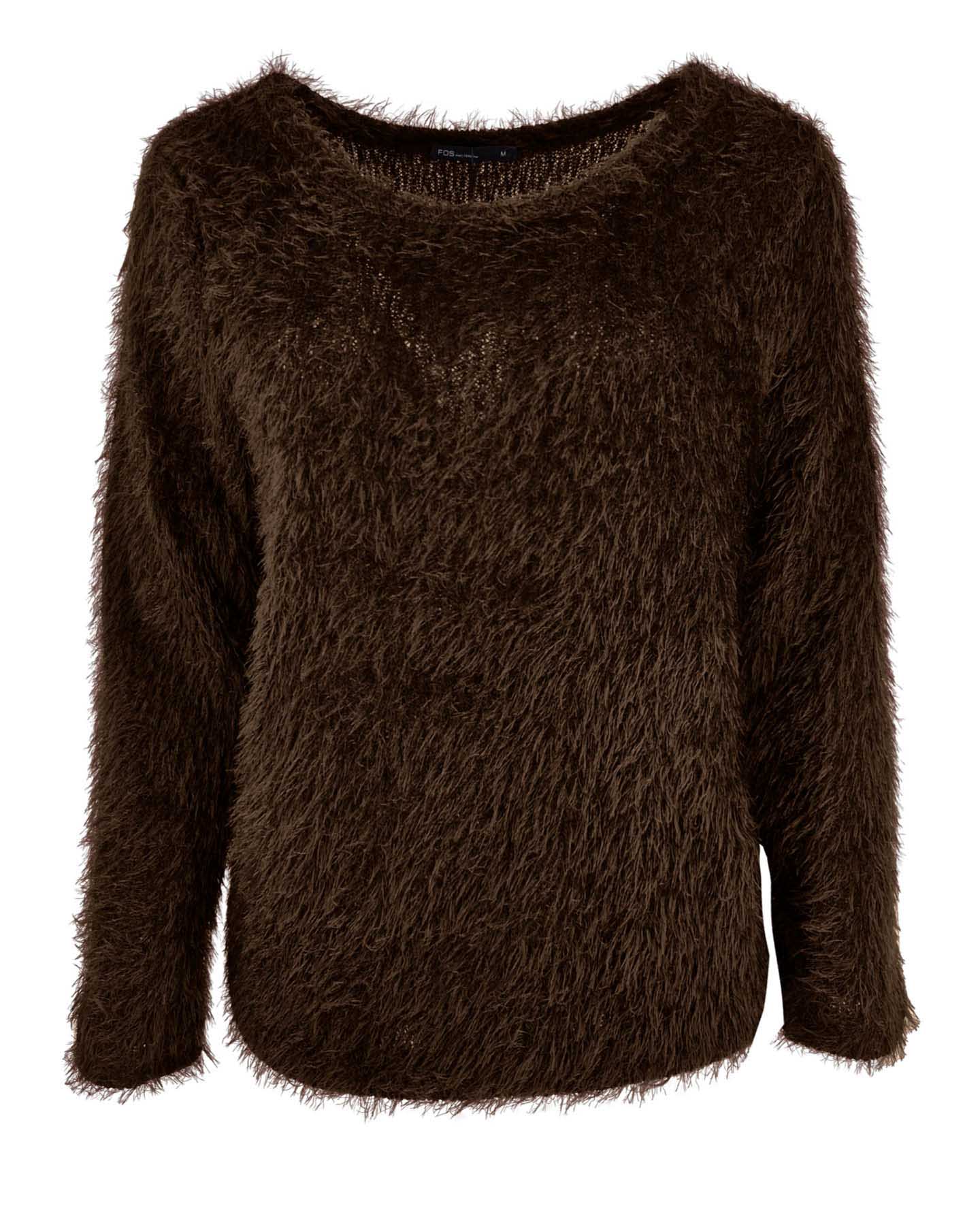 Top - Sisi Fluffy | Bruin Tops & Blouses