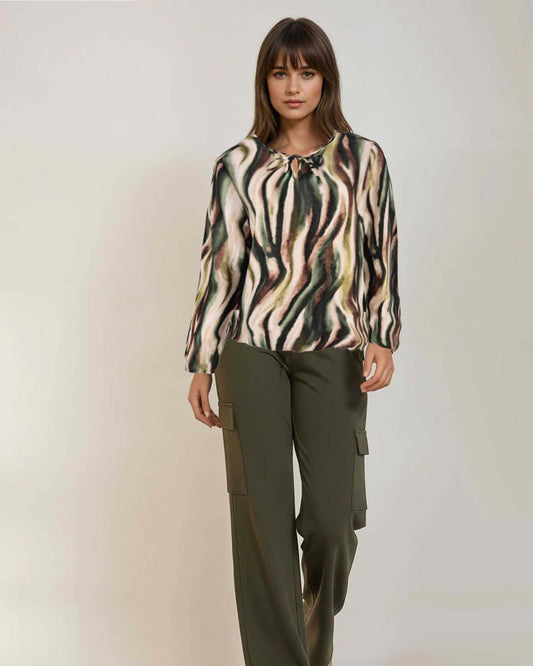 Blouson - Lexi Aqua Lines | Army