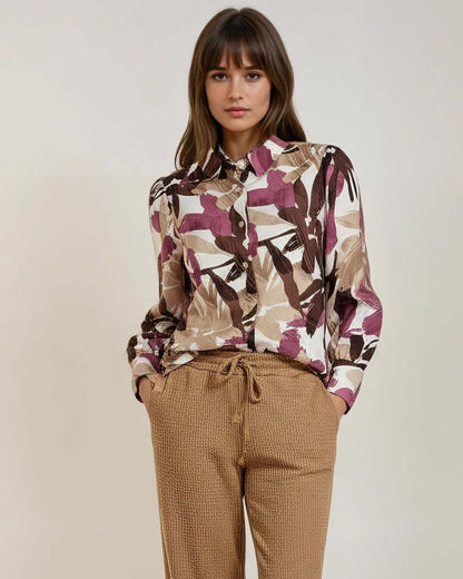 Blouse Evita Roze met bloemen