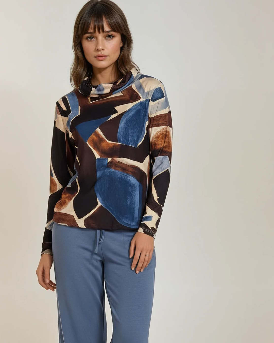 Blouson Nico Jeans met grafisch shape dessin