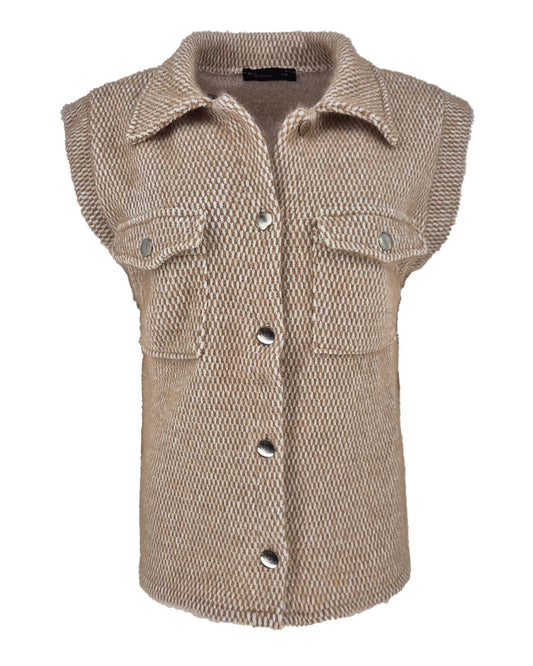 Gilet - Beertje Duffel two-tone | Beige