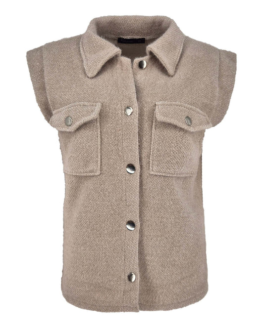 Gilet - Beertje Duffel lurex | Beige