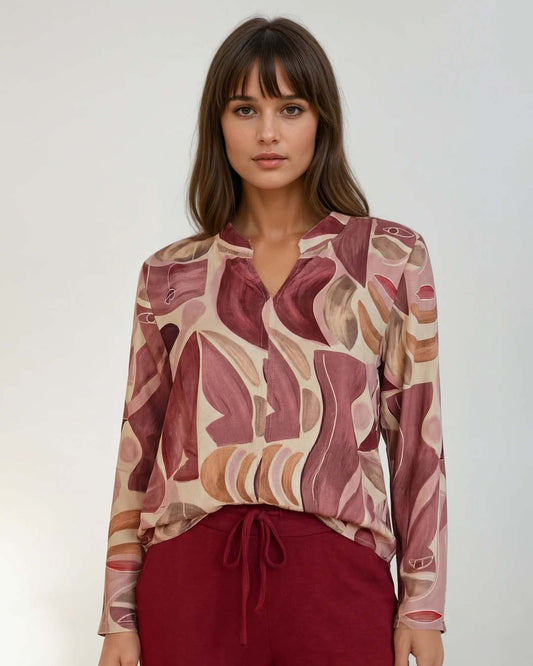 Blouson Didi Roze met grafisch dessin