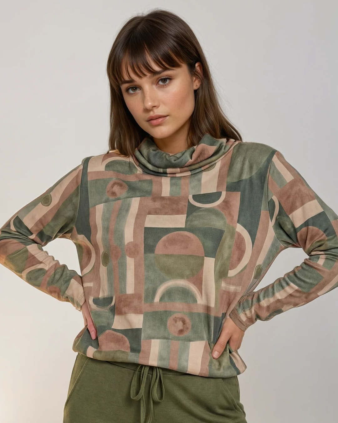 Top - Nico Geo lines-FB | Army