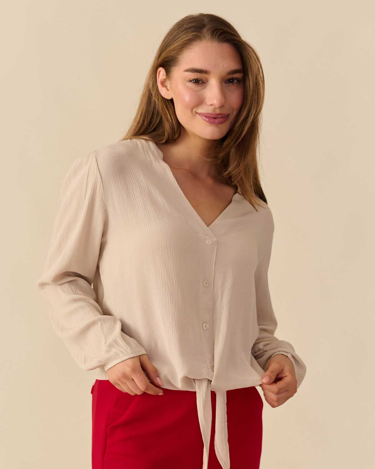 Blouse Fia Strik beige