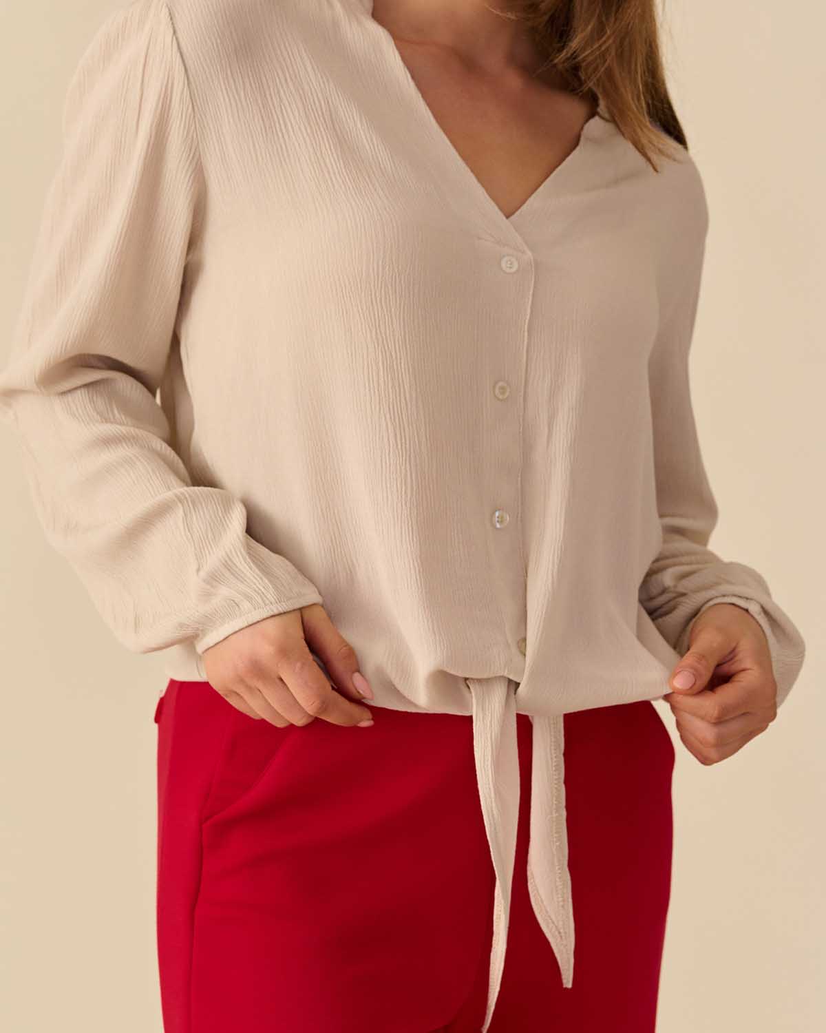 Blouse Fia Strik beige