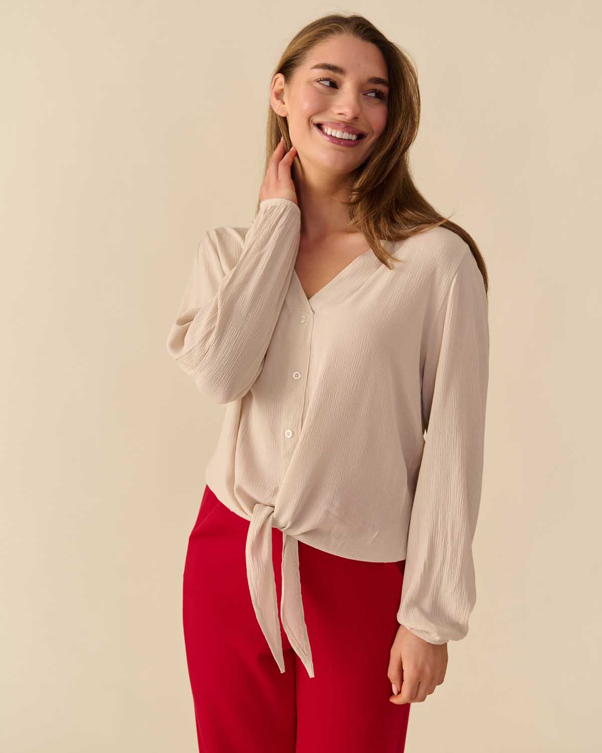 Blouse Fia Strik beige