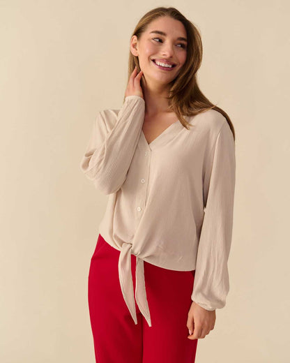 Blouse Fia Strik beige