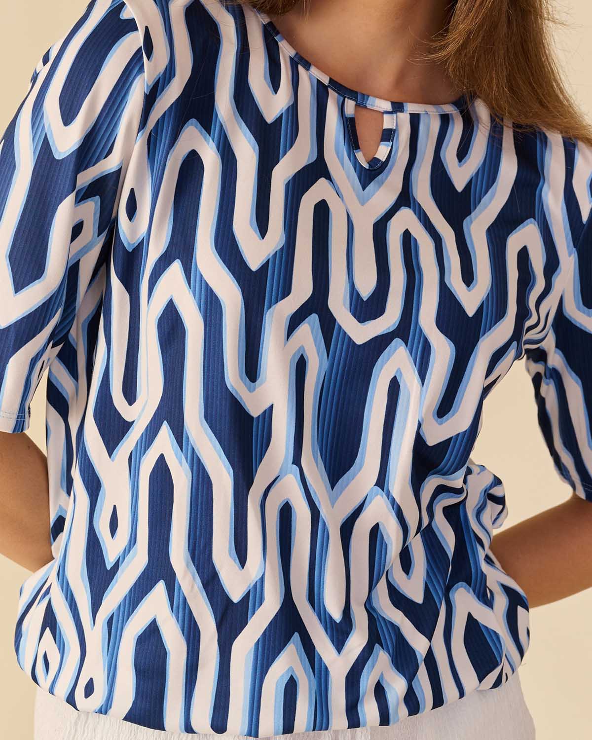 Blouson Mimi navy grafisch