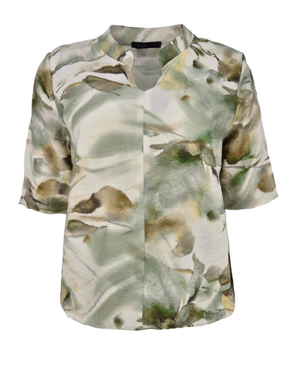 Blouson Doortje in army met bloemen dessin