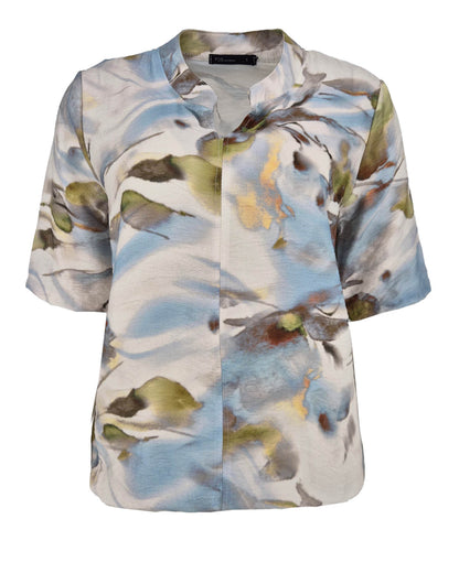 Blouson Doortje in jeans met bloemen dessin