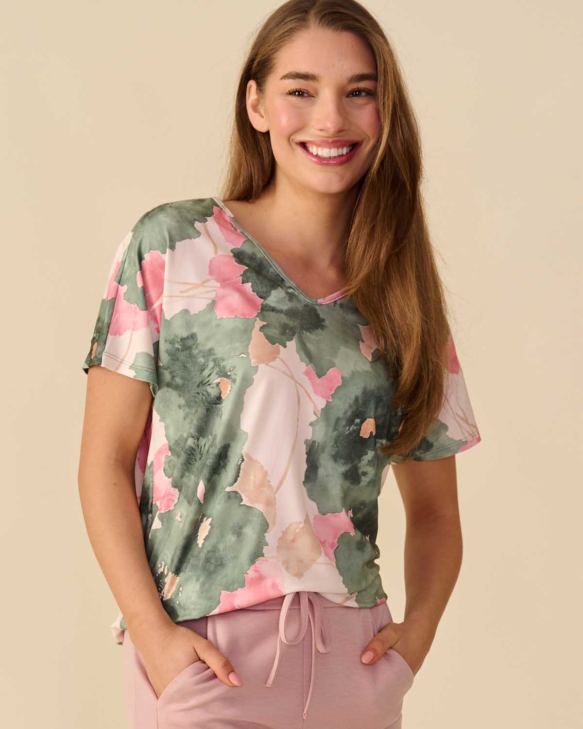 Blouson Bella in salie met bloemen dessin