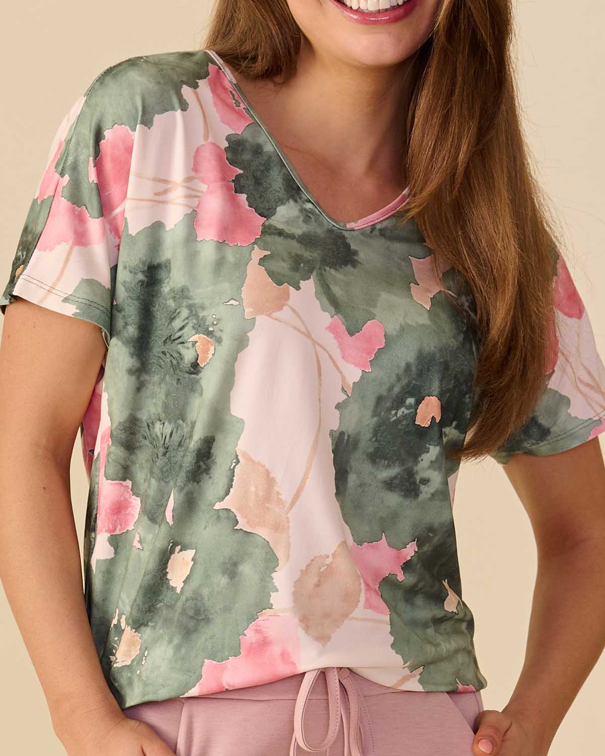 Blouson Bella in salie met bloemen dessin
