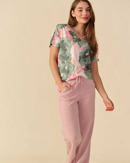 Blouson Bella in salie met bloemen dessin