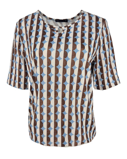 Blouson Mimi in jeans met grafisch dessin