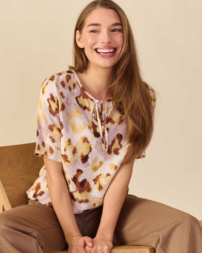 Blouson - Lexi Aqua Panter | Geel