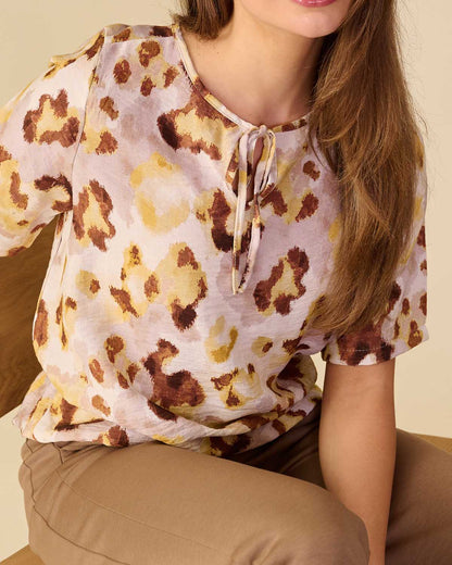 Blouson - Lexi Aqua Panter | Geel