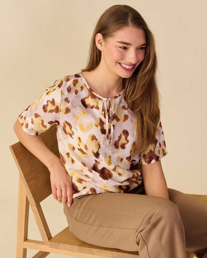 Blouson - Lexi Aqua Panter | Geel