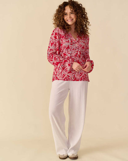 Blouse - Fia Outline Leave | Tulprood