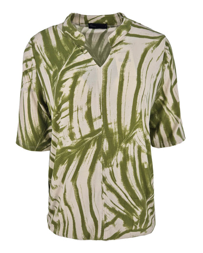 Blouson Doortje in lime met grafisch dessin