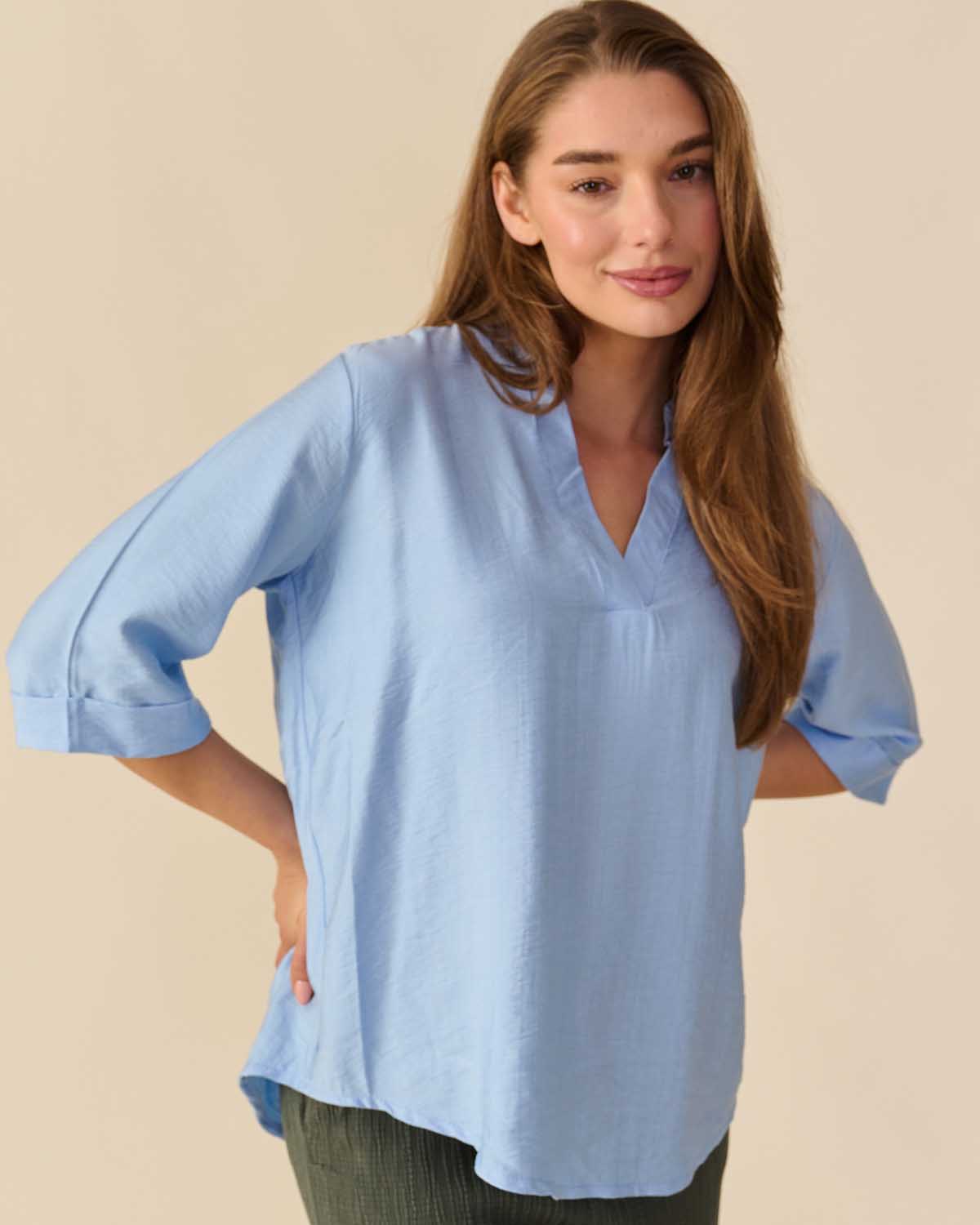 Top Kyra in licht-blauw