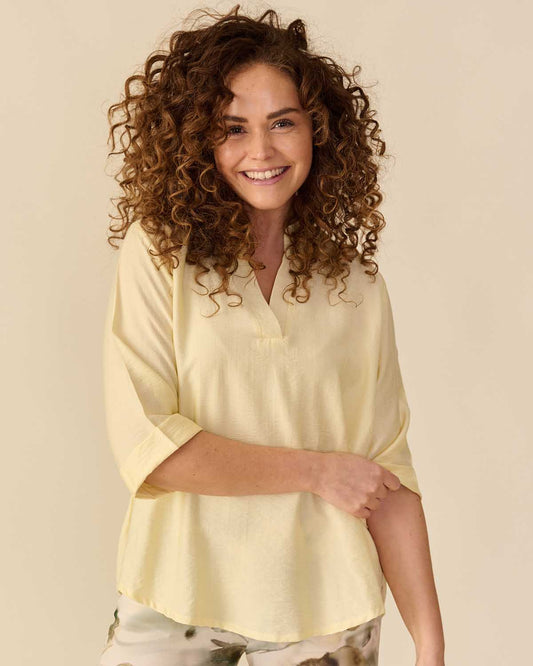 Top - Kyra Uni Air | Geel
