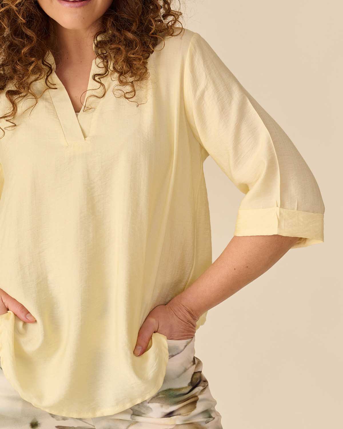 Top - Kyra Uni Air | Geel