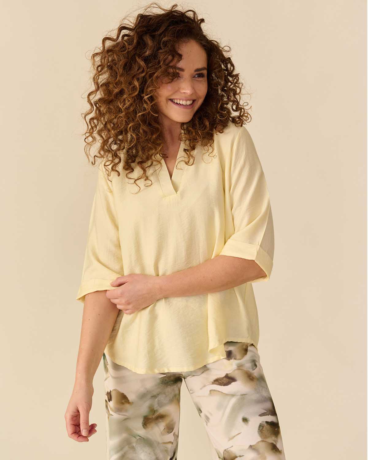 Top - Kyra Uni Air | Geel