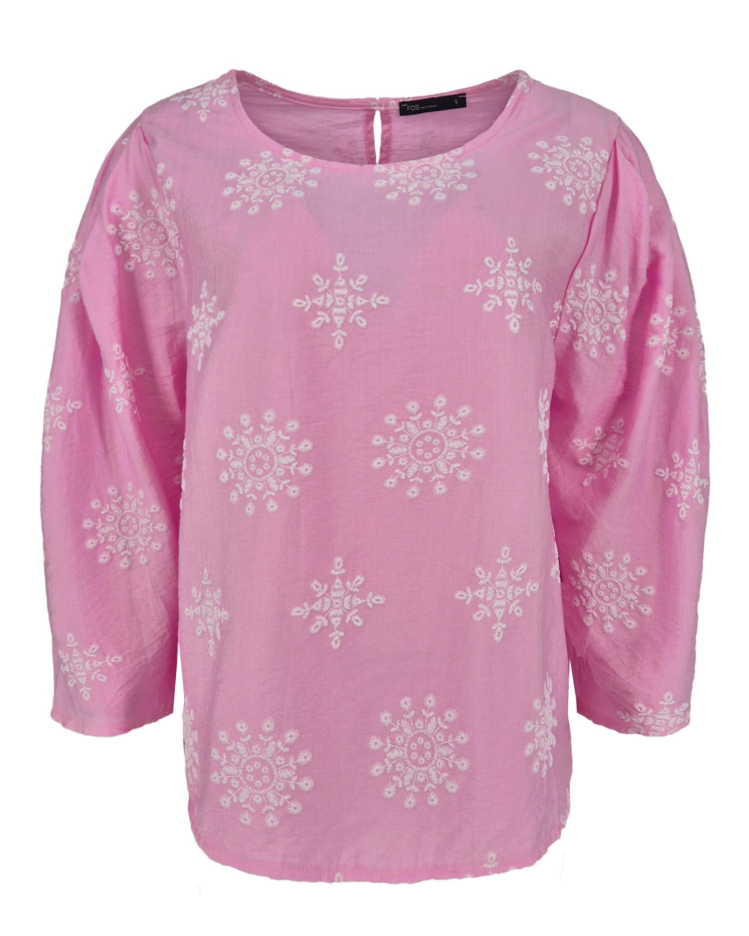Top Hester in Roze met grafisch dessin