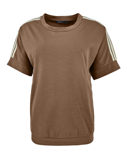 Trui Jet in Camel uni, fijne fit look
