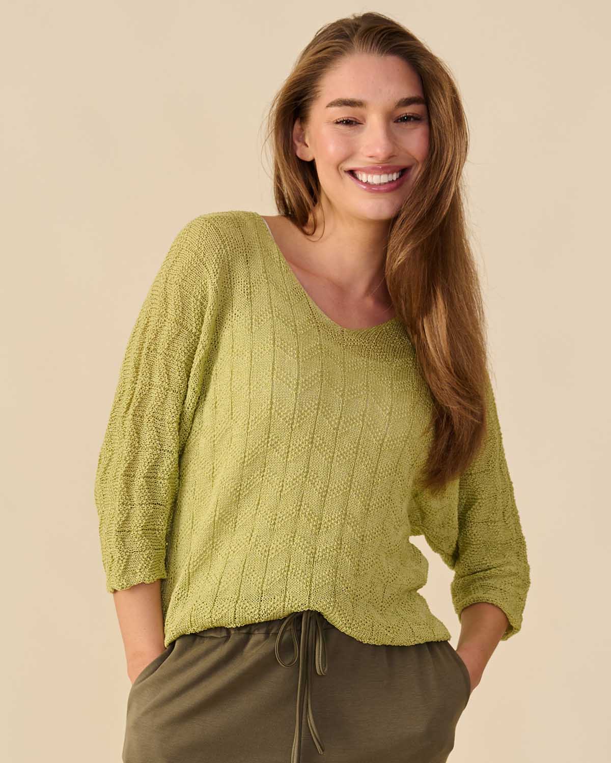 Trui - Kim Uni Wave | Lime